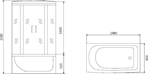 Душевой бокс Timo Eco TE-0750 фото 10