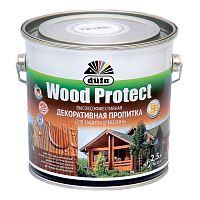 Пропитка декоративная для защиты древесины Dufa Wood Protect махагон 2,5 л.