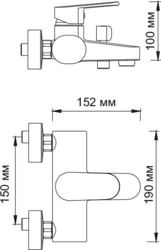 Смеситель Wasserkraft Donau 5301 для ванны с душем фото 9