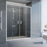 Душевая дверь в нишу Vegas Glass Z2P 190 01 01 профиль белый, стекло прозрачное