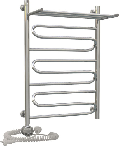 Полотенцесушитель электрический Aquanerzh Зигзаг с полкой L 80х50