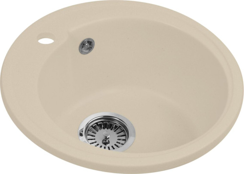 Мойка кухонная AquaGranitEx M-45 бежевая фото 4