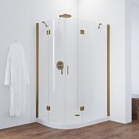 Душевой уголок Vegas Glass AFS-F 120*110 05 01 R профиль бронза, стекло прозрачное