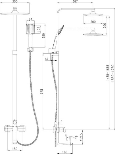 Душевая стойка Lemark Allegro LM5962CW фото 2