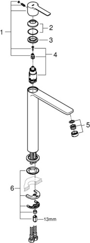 Смеситель Grohe Lineare New 23405DC1 для раковины фото 3