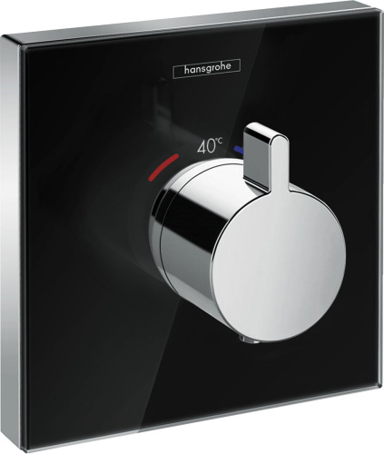 Термостат Hansgrohe ShowerSelect Glass 15734600 для душа, черный - хром