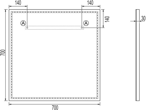 Зеркало Vigo Marta Media Grey 70 фото 4 Зеркало Vigo Marta Media Grey 70 фото 4