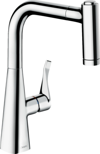 Смеситель Hansgrohe Metris M71 73800000 для кухонной мойки, хром фото 4