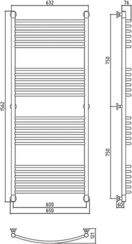 Полотенцесушитель водяной Сунержа Богема+ 150x60 фото 2