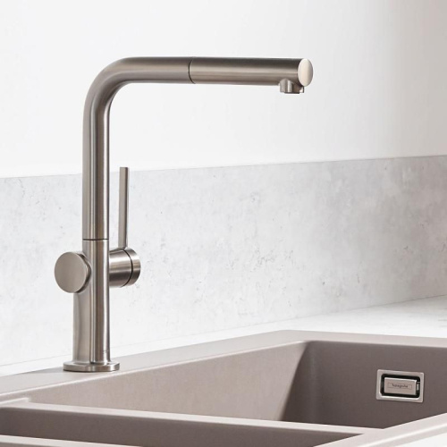 Смеситель Hansgrohe Talis M54 72808800 для кухонной мойки, сталь фото 4