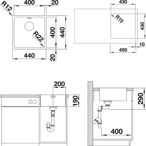 Мойка кухонная Blanco Andano 400-IF фото 3