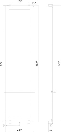 Полотенцесушитель электрический Allen Brau Infinity 180x44 см фото 5