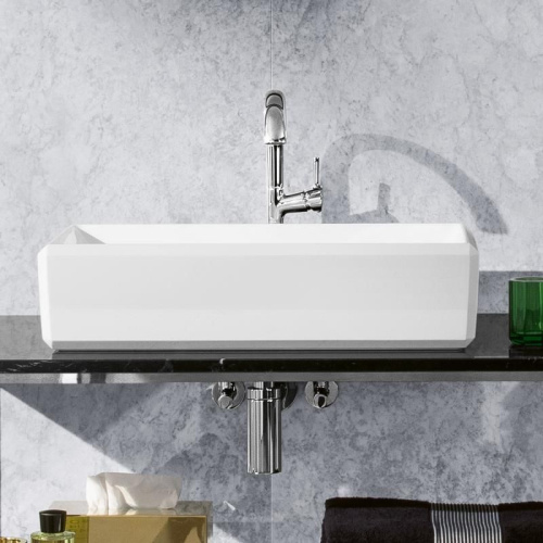 Раковина Villeroy & Boch Antheus 4A1065RW stone white, ceramicplus, без перелива фото 2