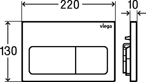 Кнопка смыва Viega Prevista 8601.1 хром фото 3