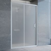 Душевая дверь в нишу Vegas Glass ZP 130 07 10 профиль матовый хром, стекло сатин