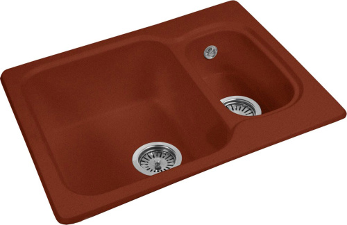 Мойка кухонная AquaGranitEx M-09 красный марс фото 4