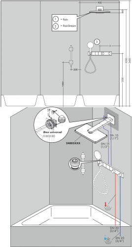 Термостат Hansgrohe RainSelect 15356000 для душа фото 3