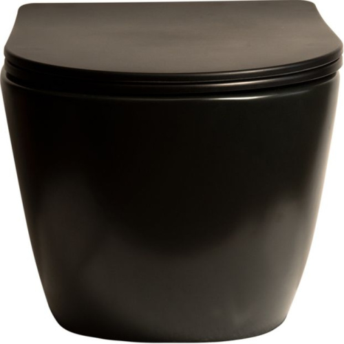 Унитаз подвесной SantiLine SL-5018MB безободковый, с микролифтом фото 5