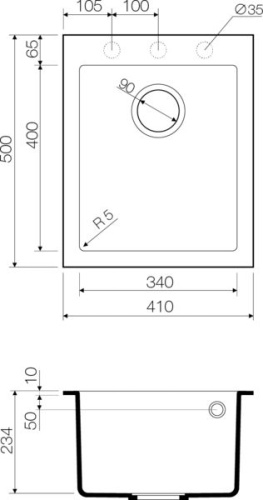 Мойка кухонная Omoikiri Bosen 41-PL платина фото 3