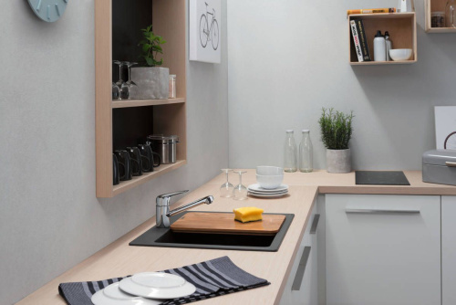 Смеситель Hansgrohe Focus M42 71808000 для кухонной мойки, хром фото 2