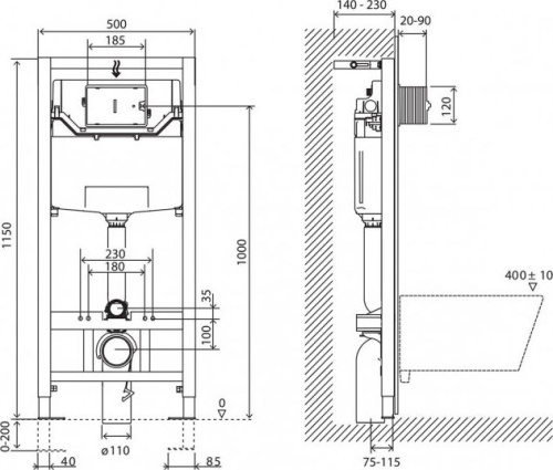 Система инсталляции для унитазов BelBagno BB001-120 фото 4