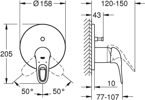 Смеситель Grohe Eurostyle New 24049003 для ванны с душем фото 2