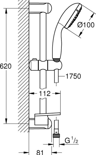 Душевой гарнитур Grohe Tempesta New 27927001 фото 2