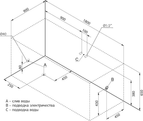 Акриловая ванна Aquanet Grenada 00205493 180х90 с каркасом фото 11