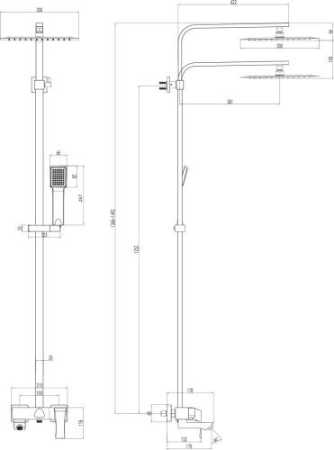 Душевая стойка Lemark Unit LM4562C фото 3