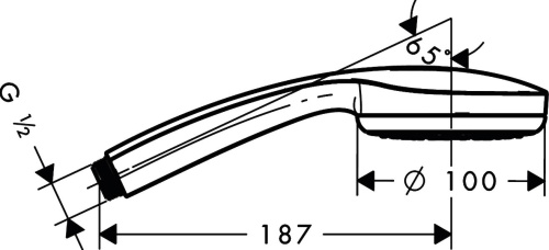 Душевая лейка Hansgrohe Croma 100 1jet 28580000 фото 6