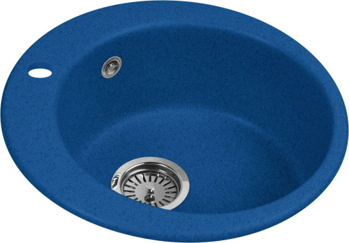 Мойка кухонная AquaGranitEx M-05 синяя фото 4