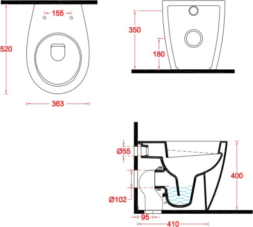 Унитаз приставной ArtCeram Step STV002 фото 2