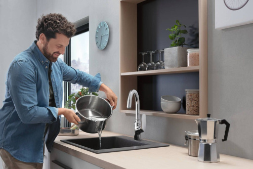 Смеситель Hansgrohe Focus M42 71802000 для кухонной мойки, хром фото 3