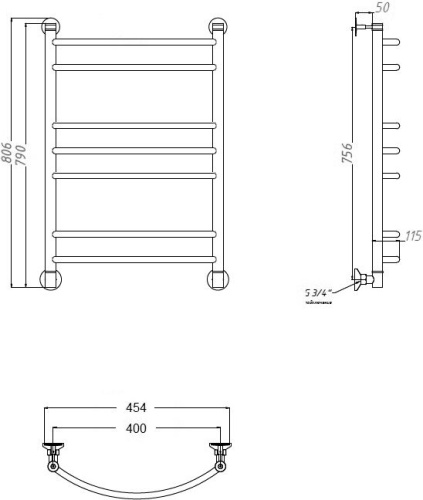 13 583 руб. Полотенцесушитель водяной Тругор Приоритет НП 3 ЛЦ2 80x40 фото 3 Полотенцесушитель водяной Тругор Приоритет НП 3 ЛЦ2 80x40 фото 3