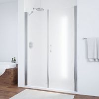Душевая дверь в нишу Vegas Glass EP-F-2 145 08 10 R профиль глянцевый хром, стекло сатин