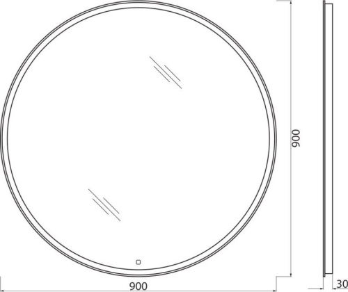 Зеркало BelBagno SPC-RNG-900-LED-TCH