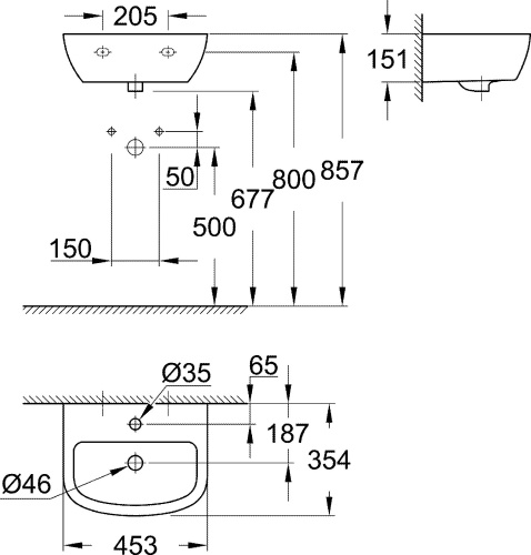 Раковина Grohe Bau Ceramic 39424000 фото 6