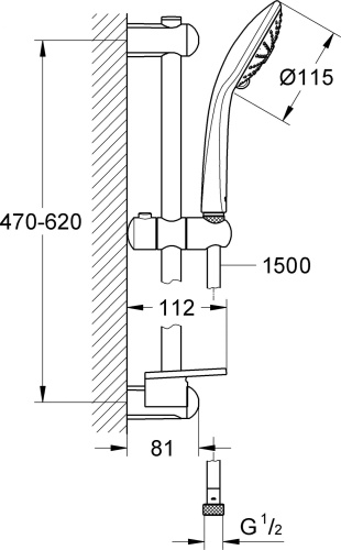 Душевой гарнитур Grohe Euphoria 110 Massage 27243001 фото 7