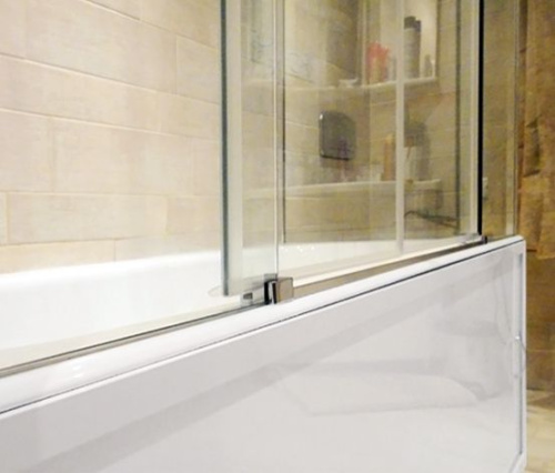 Шторка на ванну GuteWetter Slide Part GV-865 левая 170x80 см стекло бесцветное, профиль хром фото 6