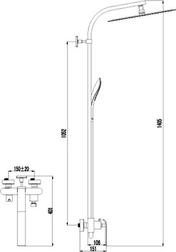 Душевая стойка Lemark Melange LM4960CW фото 2