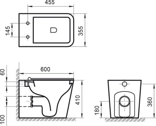 Унитаз приставной BelBagno Ardente-R BB003CBR фото 3