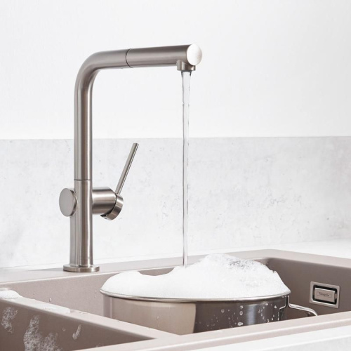 Смеситель Hansgrohe Talis M54 72808800 для кухонной мойки, сталь фото 6