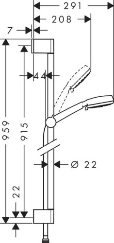 Душевой гарнитур Hansgrohe Crometta 100 Multi 26656400