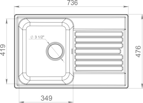 Мойка кухонная GranFest Quarz Z78 бежевый фото 3