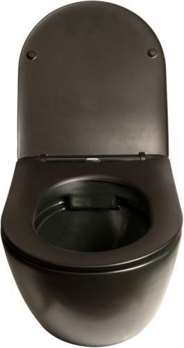 Унитаз подвесной SantiLine SL-5018MB безободковый, с микролифтом фото 2