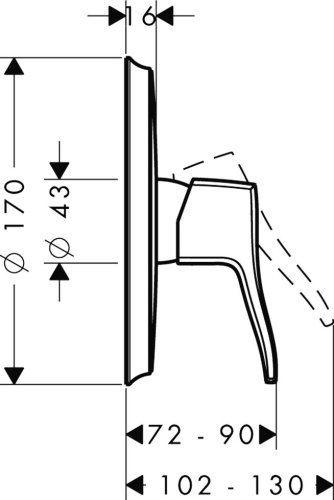 Смеситель Hansgrohe Metris Classic 31676000 для душа фото 3