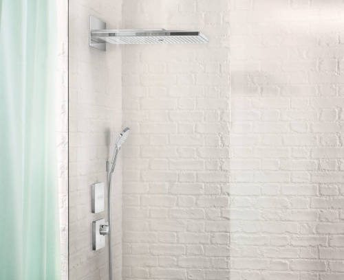 Термостат Hansgrohe ShowerSelect Glass 15735400 для душа, белый - хром фото 3