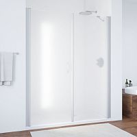 Душевая дверь в нишу Vegas Glass EP-F-2 185 07 10 L профиль матовый хром, стекло сатин