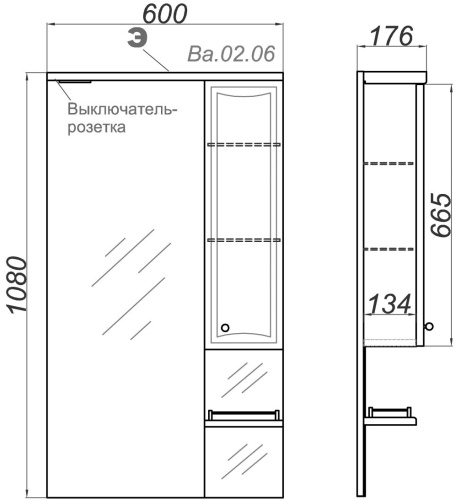 Зеркало Aqwella Барселона 60 фото 4