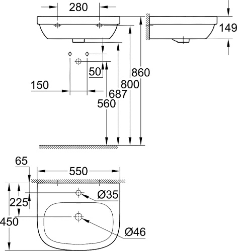 Раковина Grohe Euro Ceramic 39336000 фото 13